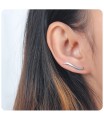 Silver Leaf Shaped Earrings EL-123